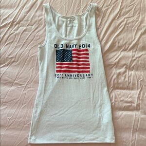 Old Navy Patriotic White Tank Top
